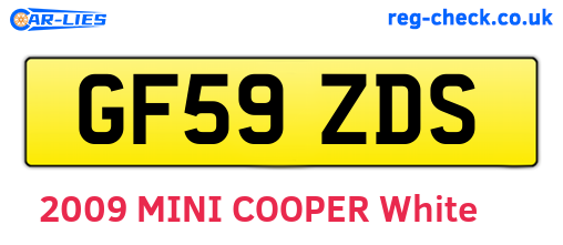 GF59ZDS are the vehicle registration plates.
