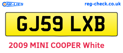 GJ59LXB are the vehicle registration plates.