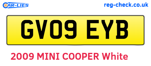 GV09EYB are the vehicle registration plates.
