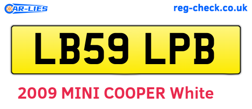 LB59LPB are the vehicle registration plates.