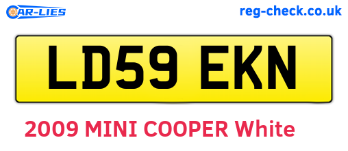 LD59EKN are the vehicle registration plates.