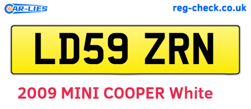 LD59ZRN are the vehicle registration plates.