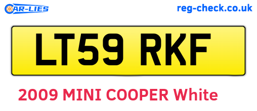 LT59RKF are the vehicle registration plates.