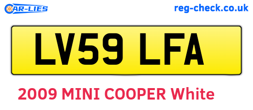 LV59LFA are the vehicle registration plates.