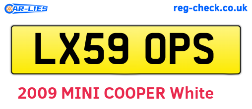 LX59OPS are the vehicle registration plates.