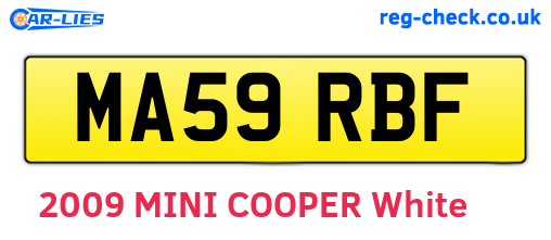 MA59RBF are the vehicle registration plates.