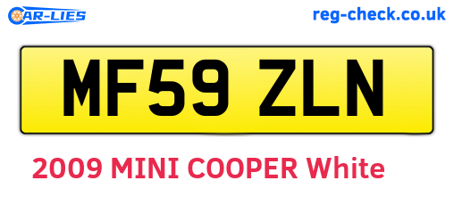 MF59ZLN are the vehicle registration plates.