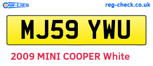 MJ59YWU are the vehicle registration plates.