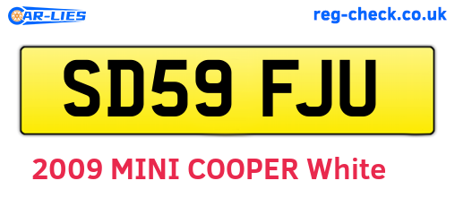 SD59FJU are the vehicle registration plates.