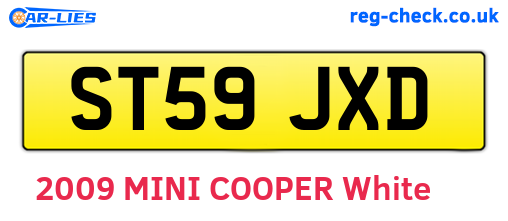 ST59JXD are the vehicle registration plates.