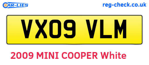 VX09VLM are the vehicle registration plates.