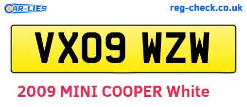 VX09WZW are the vehicle registration plates.