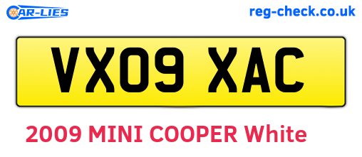 VX09XAC are the vehicle registration plates.