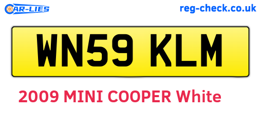 WN59KLM are the vehicle registration plates.