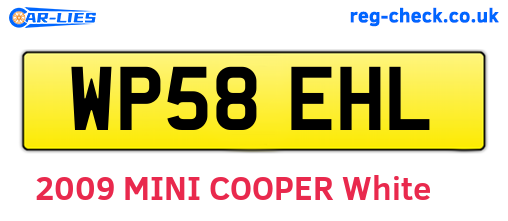WP58EHL are the vehicle registration plates.