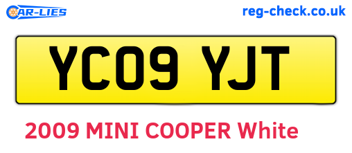 YC09YJT are the vehicle registration plates.