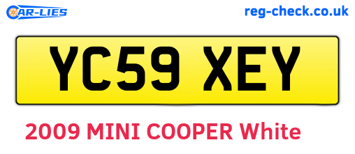 YC59XEY are the vehicle registration plates.