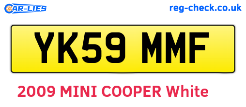 YK59MMF are the vehicle registration plates.