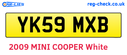 YK59MXB are the vehicle registration plates.