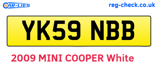 YK59NBB are the vehicle registration plates.