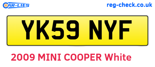 YK59NYF are the vehicle registration plates.