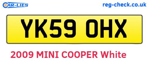 YK59OHX are the vehicle registration plates.