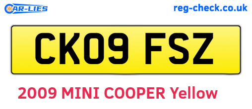 CK09FSZ are the vehicle registration plates.