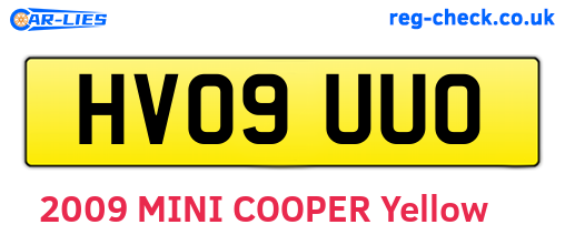 HV09UUO are the vehicle registration plates.