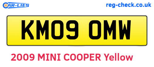 KM09OMW are the vehicle registration plates.