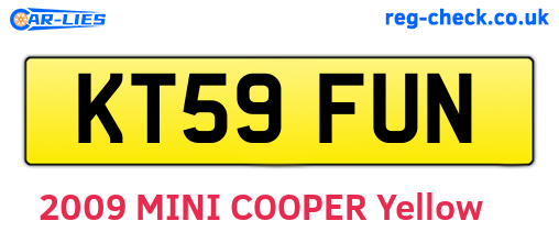 KT59FUN are the vehicle registration plates.