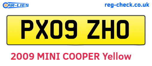PX09ZHO are the vehicle registration plates.