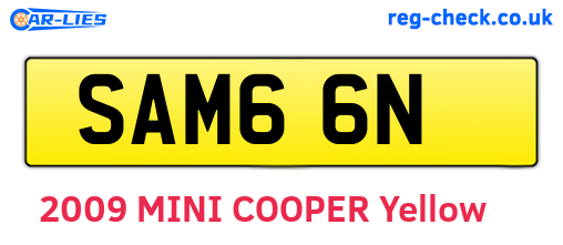 SAM66N are the vehicle registration plates.