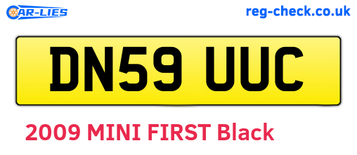 DN59UUC are the vehicle registration plates.
