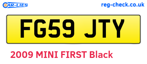 FG59JTY are the vehicle registration plates.