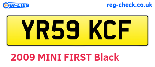 YR59KCF are the vehicle registration plates.