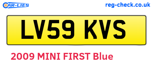 LV59KVS are the vehicle registration plates.