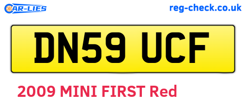 DN59UCF are the vehicle registration plates.