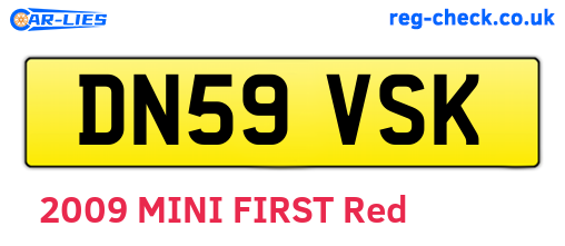 DN59VSK are the vehicle registration plates.
