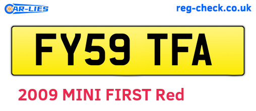 FY59TFA are the vehicle registration plates.