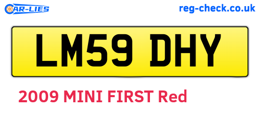 LM59DHY are the vehicle registration plates.