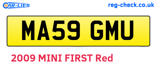 MA59GMU are the vehicle registration plates.