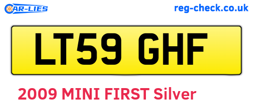 LT59GHF are the vehicle registration plates.