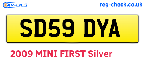 SD59DYA are the vehicle registration plates.