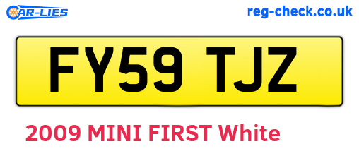 FY59TJZ are the vehicle registration plates.
