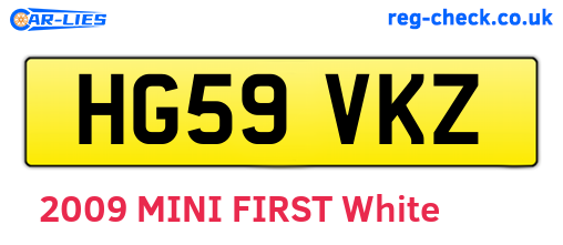 HG59VKZ are the vehicle registration plates.