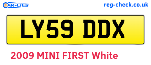 LY59DDX are the vehicle registration plates.