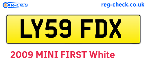 LY59FDX are the vehicle registration plates.