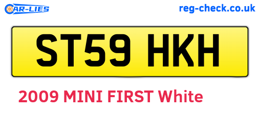 ST59HKH are the vehicle registration plates.