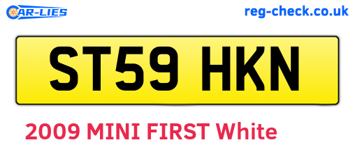 ST59HKN are the vehicle registration plates.
