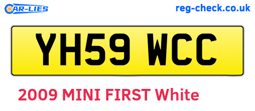 YH59WCC are the vehicle registration plates.